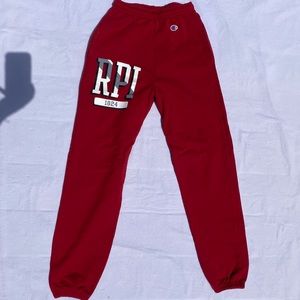 Champion brand RPI college jogger sweatpants